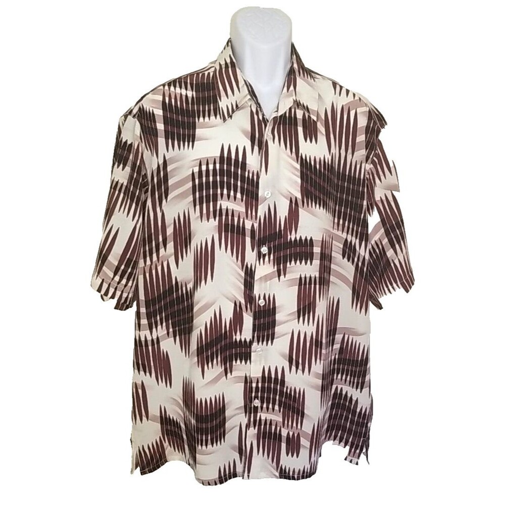 Vintage Bassiri Limited Collection Men's Short Sleeve Button Down Shirt XL  T53